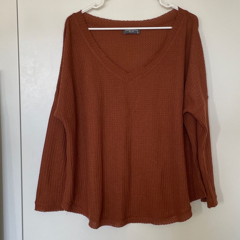 💫Waffle Knit Long Sleeve Large